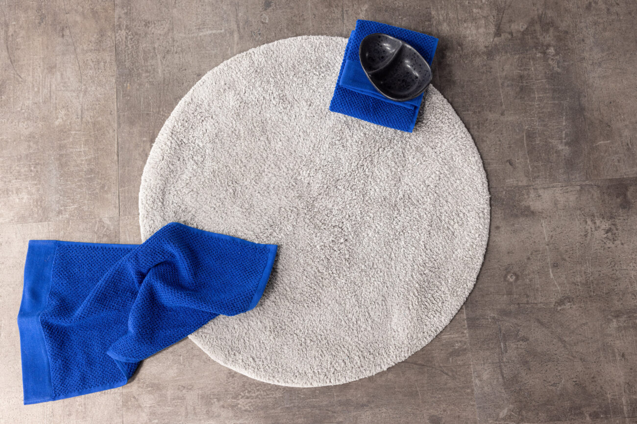 Valle – Tapis de bain – Gris clair – ⌀60 cm