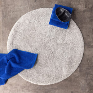 Valle – Tapis de bain – Gris clair – ⌀60 cm