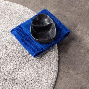 Valle – Tapis de bain – Gris clair – ⌀60 cm