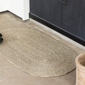 Oliver – Tapis de bain – Noir, Naturel – 90 x 50 cm