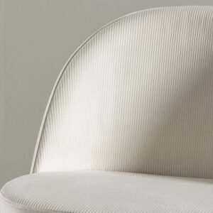 Velvet – Chaise de salle à manger – Noir, Crème, Beige – 57 x 77 x 50 cm