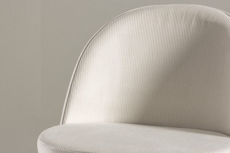 Velvet – Chaise de salle à manger – Noir, Crème, Beige – 57 x 77 x 50 cm