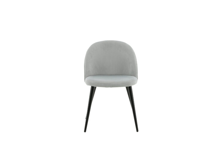 Velvet – Chaise de salle à manger – Noir, Gris clair – 55 x 77 x 50 cm