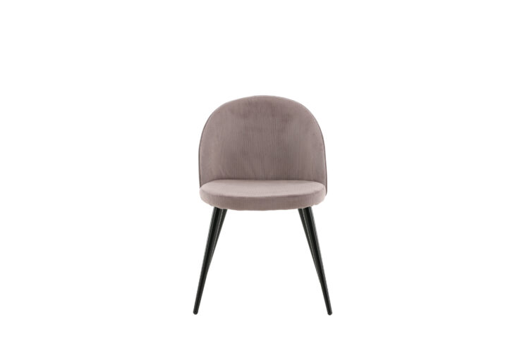 Velvet – Chaise de salle à manger – Noir, Rose poudré – 55 x 77 x 50 cm