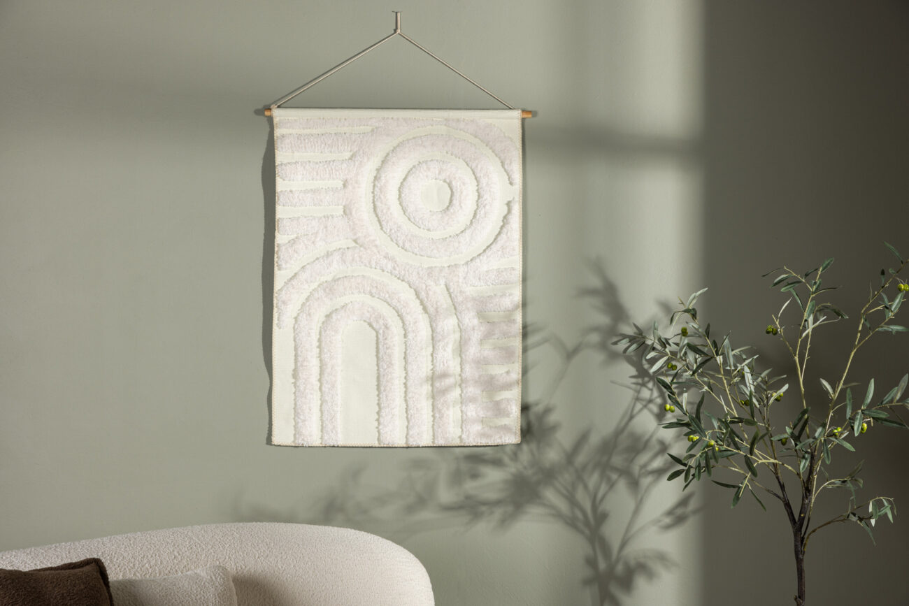 Nikita – Décoration murale – Blanc – 100 x 70 cm