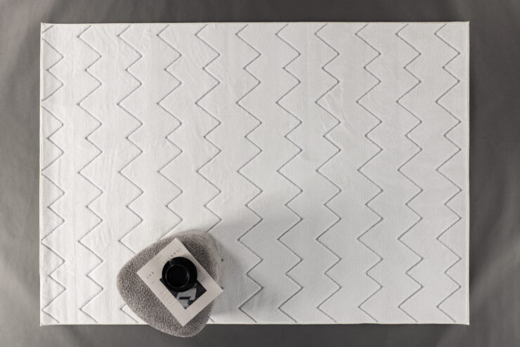 Fia – Tapis de salon – Blanc – 290 x 200 cm