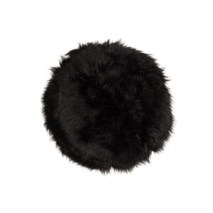 Katy – Coussin de chaise – Noir – ⌀34 cm