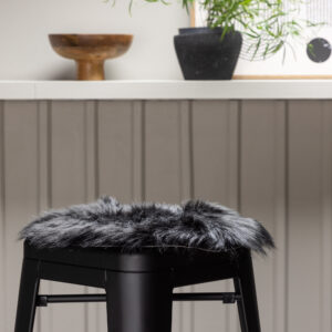Katy – Coussin de chaise – Noir – ⌀34 cm