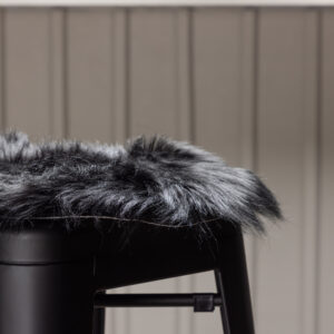 Katy – Coussin de chaise – Noir – ⌀34 cm
