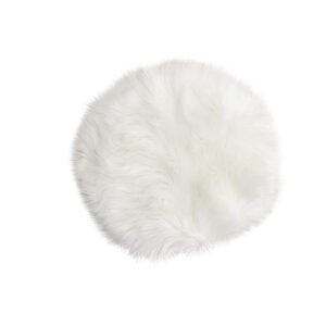 Katy – Coussin de chaise – Blanc – ⌀34 cm