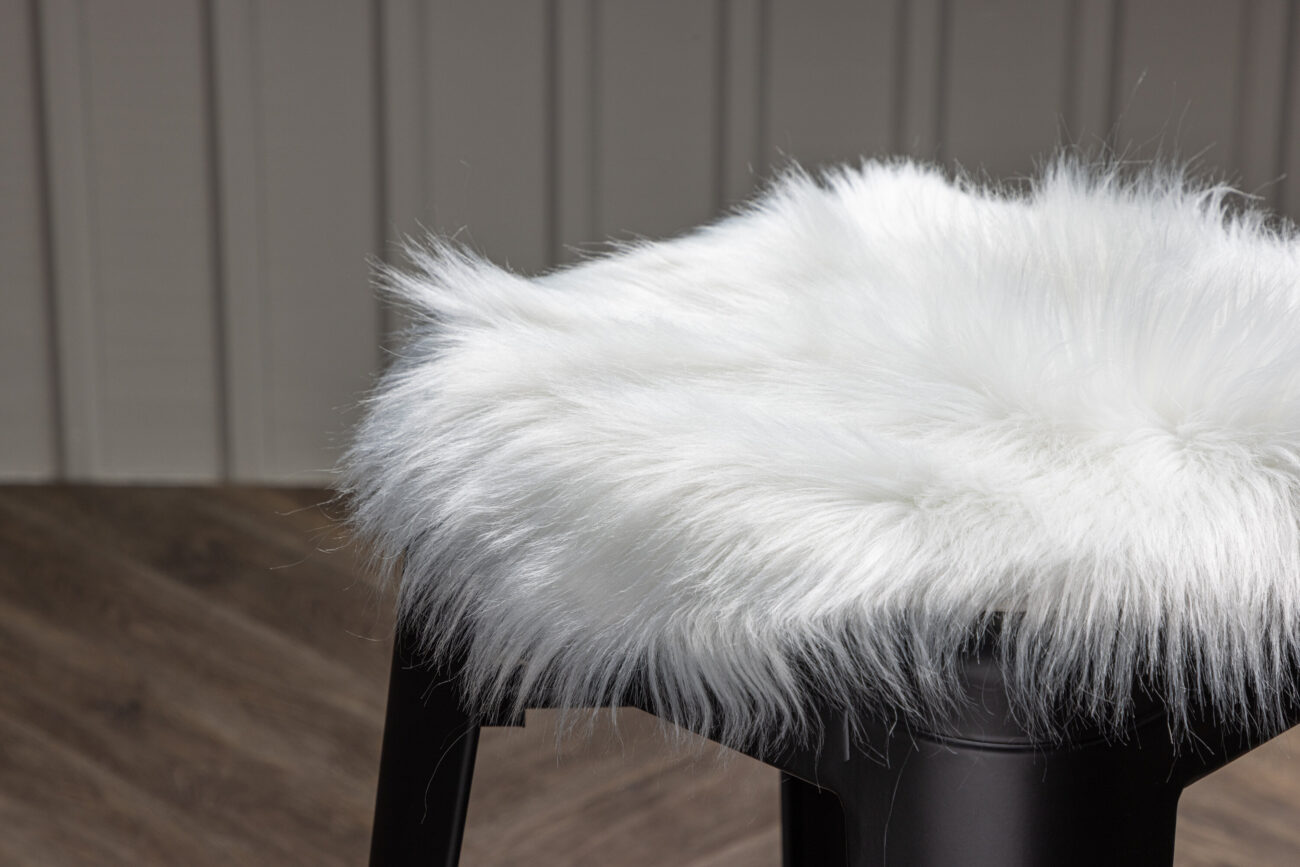 Katy – Coussin de chaise – Blanc – ⌀34 cm