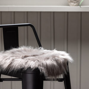 Katy – Coussin de chaise – Gris – ⌀34 cm