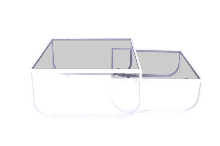 Rocker – Table basse – Gris, Blanc – 81 x 81 cm