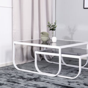 Rocker – Table basse – Gris, Blanc – 81 x 81 cm