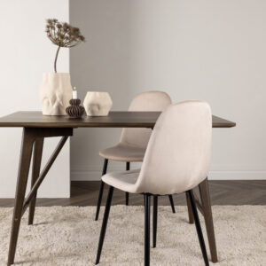 Kaseidon – Table à manger rectangulaire – Marron foncé – 120 x 80 cm
