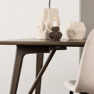 Kaseidon – Table à manger rectangulaire – Marron foncé – 120 x 80 cm