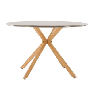 Piazza – Table à manger ronde – Gris – ⌀120 cm