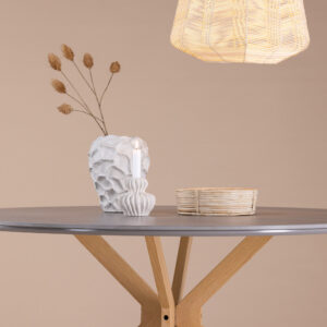 Piazza – Table à manger ronde – Gris – ⌀120 cm