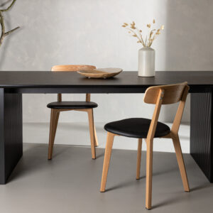 Vail – Table à manger rectangulaire – Noir – 200 x 100 cm