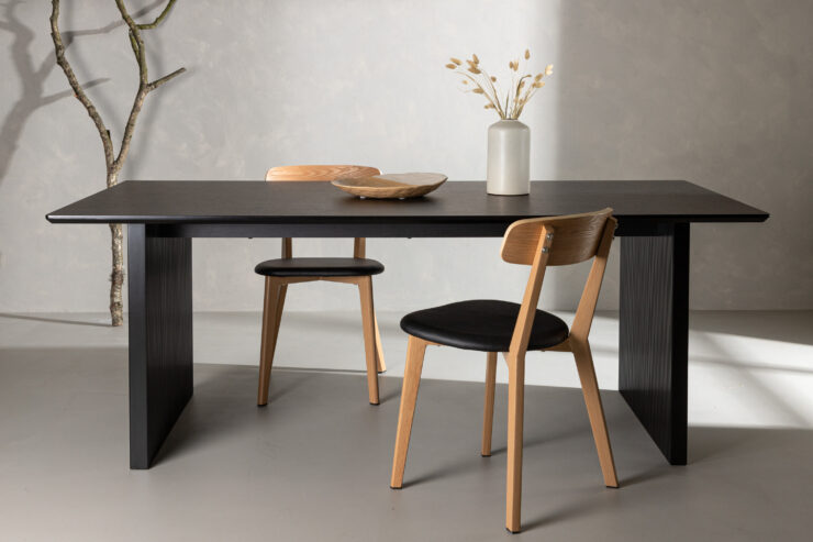 Vail – Table à manger rectangulaire – Noir – 200 x 100 cm
