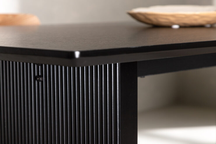 Vail – Table à manger rectangulaire – Noir – 200 x 100 cm