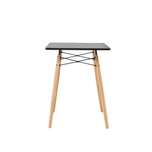 Danburi – Table à manger rectangulaire – Noir, Naturel – 120 x 60 cm