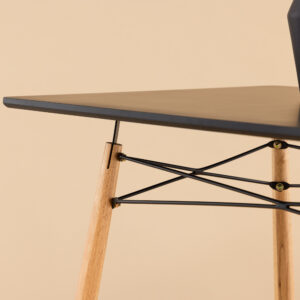 Danburi – Table à manger rectangulaire – Noir, Naturel – 120 x 60 cm
