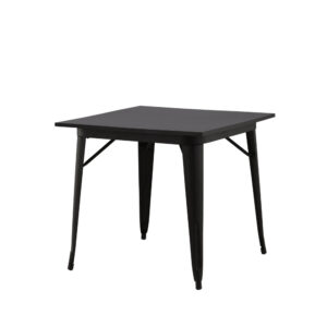Tempe – Table à manger rectangulaire – Noir – 80 x 80 cm
