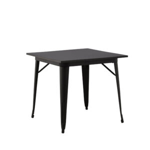 Tempe – Table à manger rectangulaire – Noir – 80 x 80 cm