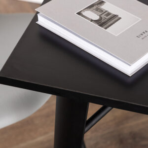 Tempe – Table à manger rectangulaire – Noir – 80 x 80 cm