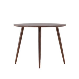 Sanford – Table à manger ronde – Marron foncé – ⌀100 cm