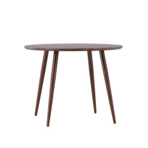 Sanford – Table à manger ronde – Marron foncé – ⌀100 cm