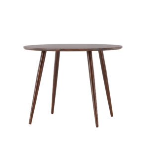 Sanford – Table à manger ronde – Marron foncé – ⌀100 cm