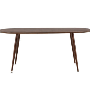 Sanford – Table à manger ovale – Marron foncé – 180 x 90 cm