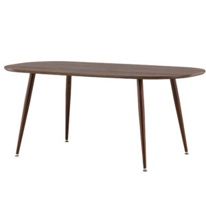 Sanford – Table à manger ovale – Marron foncé – 180 x 90 cm