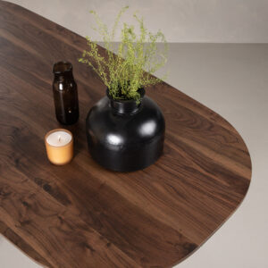 Sanford – Table à manger ovale – Marron foncé – 180 x 90 cm