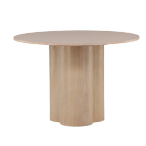 Olivia – Table à manger ronde – Blanchi – ⌀110 cm