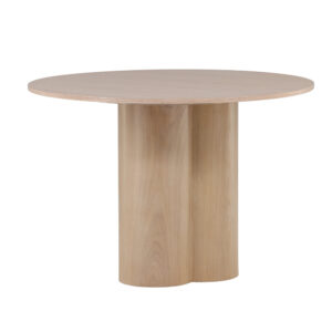 Olivia – Table à manger ronde – Blanchi – ⌀110 cm