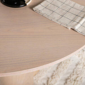 Olivia – Table à manger ronde – Blanchi – ⌀110 cm