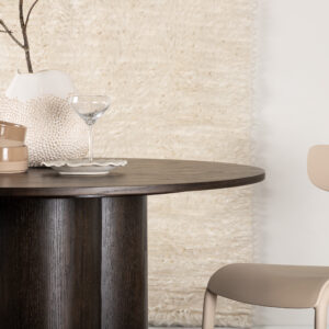 Olivia – Table à manger ronde – Moka – ⌀110 cm
