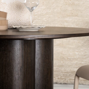 Olivia – Table à manger ronde – Moka – ⌀110 cm