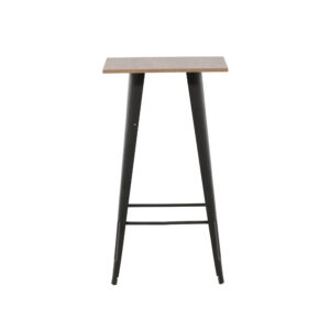 Tempe – Table de bar – Noyer, Noir – 60 x 60 cm