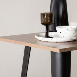 Tempe – Table de bar – Noyer, Noir – 60 x 60 cm