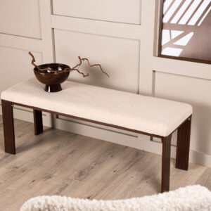 Chester – Banc – Noyer, Blanc – 40 x 45 x 120 cm