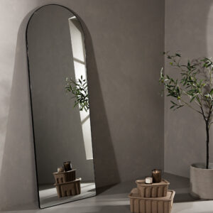 Sarasota – Grand miroir – Noir, Transparent – 3 x 193 x 66 cm