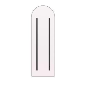 Sarasota – Grand miroir – Noir, Transparent – 3 x 193 x 66 cm