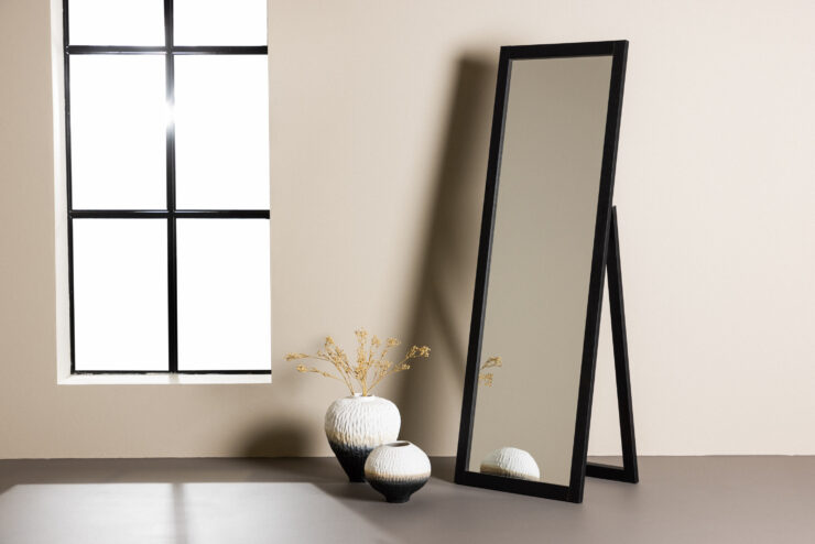 Sebring – Grand miroir – Noir – 39 x 170 x 55 cm