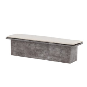 Kellogg – Banc – Gris, Blanc cassé, Blanc – 40 x 45 x 160 cm