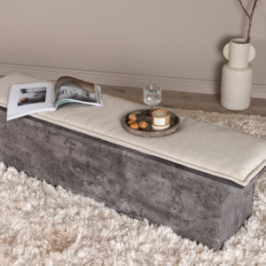 Kellogg – Banc – Gris, Blanc cassé, Blanc – 40 x 45 x 160 cm