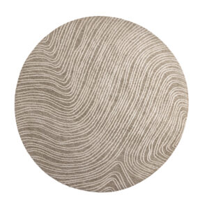 Melle – Tapis de salon – Beige, Ivoire – ⌀200 cm